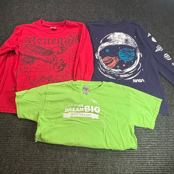 Nasa Other - Kids Graphic Tee Lot NASA Astronaut Cygnus Renegade Dream Big Size M‎ L 10-12